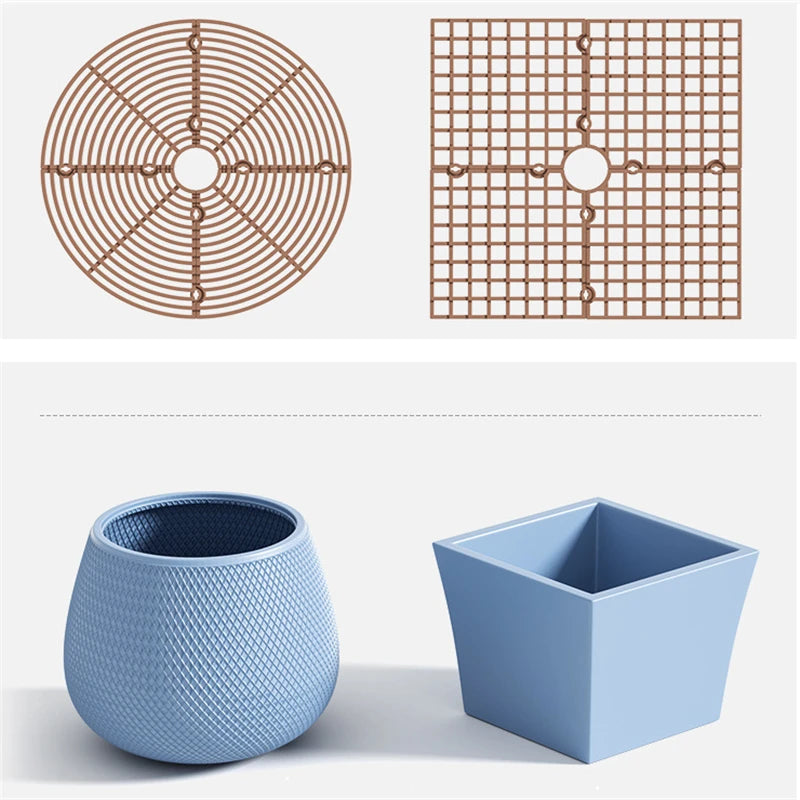 1PC Plant Pot Soil Guard With Nails Plant Pot Grid Flower Pot Cover Baby Safety Mouse Garden Home Plant Protector Repel Cats