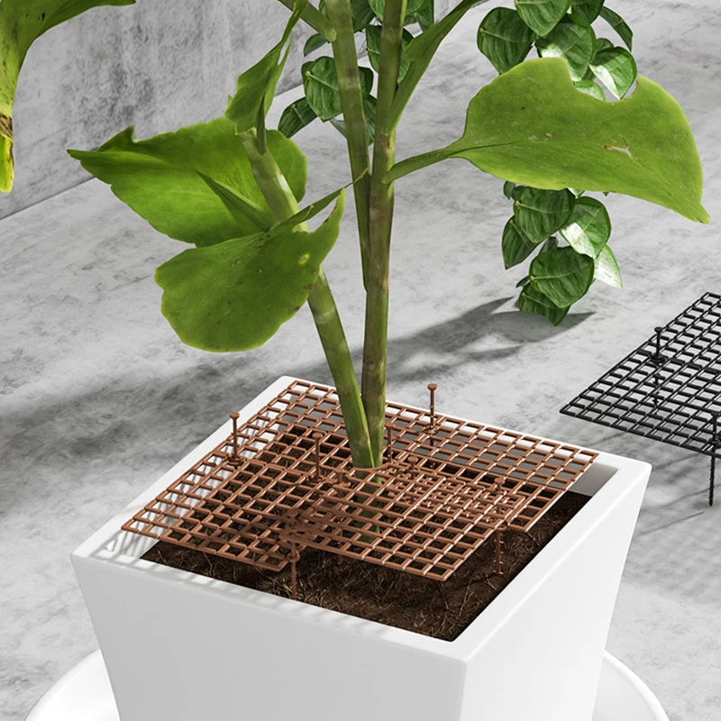 1PC Plant Pot Soil Guard With Nails Plant Pot Grid Flower Pot Cover Baby Safety Mouse Garden Home Plant Protector Repel Cats