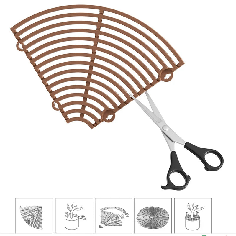 1PC Plant Pot Soil Guard With Nails Plant Pot Grid Flower Pot Cover Baby Safety Mouse Garden Home Plant Protector Repel Cats